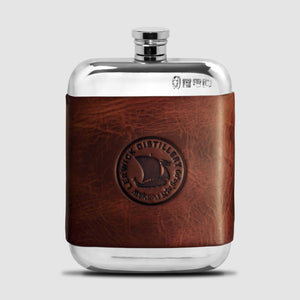 6oz Leather & Pewter Hip Flask