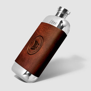 6oz Leather & Pewter Hip Flask